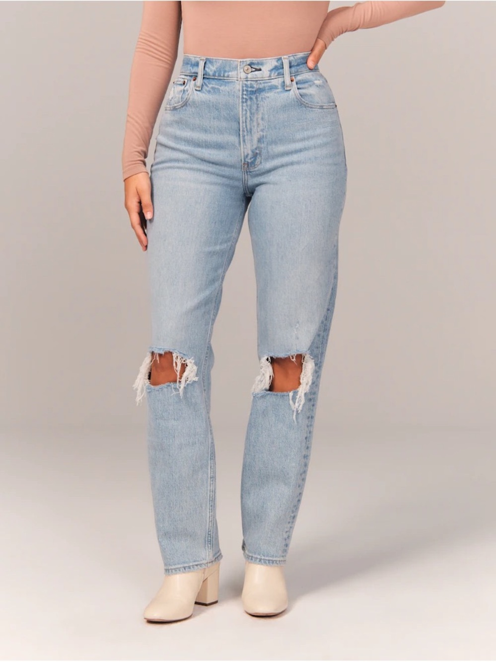 Abercrombie Curve Love Ultra High Rise 90s Straight Jeans
